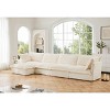 L-Shaped Convertible Sectional Sofa,4 Seat Sofa With Suppleness Armrests And 2 Big Pillows,Sectional Sofa For Living Room-Cuddlewood - 2 of 4