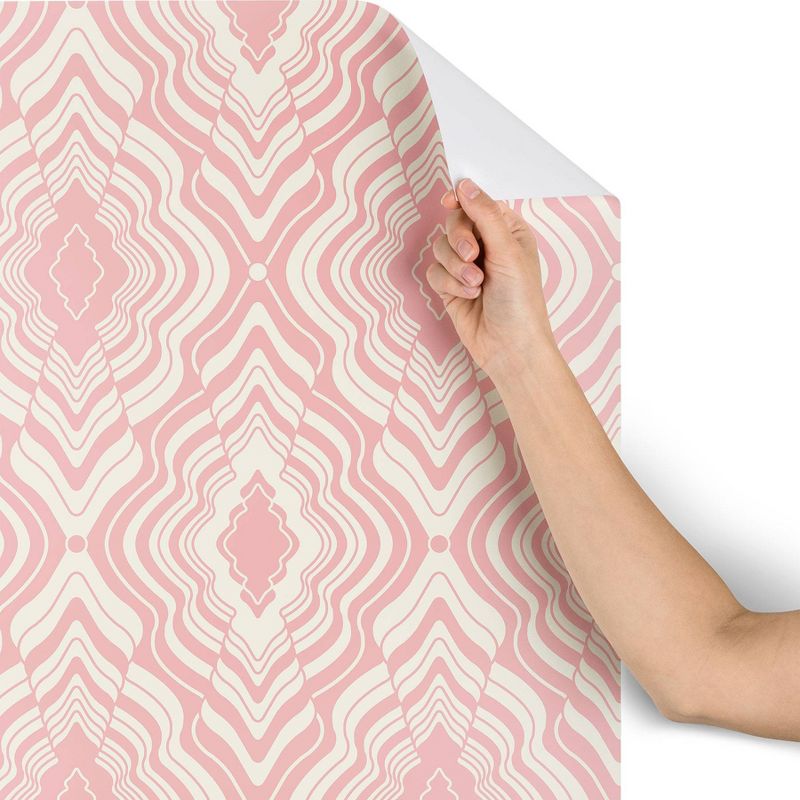 2&#39; x 4&#39; Jenean Morrison Wave of Emotions Wallpaper Pink - Deny Designs, 5 of 6
