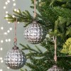 Whisen D3.9" Christmas Ball Ornaments, Glass Decorative Hanging Ball Christmas Tree Ornaments, Set of 6 - 2 of 4
