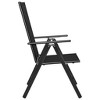 vidaXL 3 Piece Bistro Set Aluminum and Textilene Black - 4 of 4
