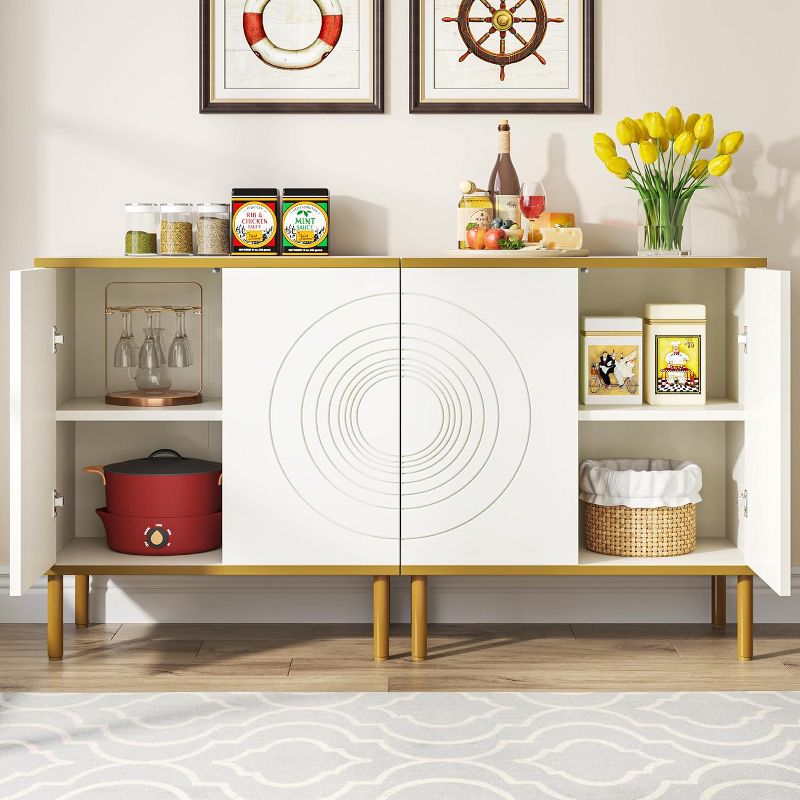 Tribesigns Modern 55 inches Sideboard Buffet Cabinet, 3 of 7