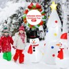 Tangkula 6Ft Christmas Inflatable Tree with Snowman Outdoor Inflatable Xmas White Tree Decorations with Built-in Bright Lights - 3 of 4