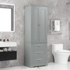 Dexmalle Tall Storage Cabinet with Three Drawers for Bathroom/Office - 3 of 4
