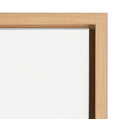 Blue Blooms 36" x 27" Canvas Print with Brown Frame