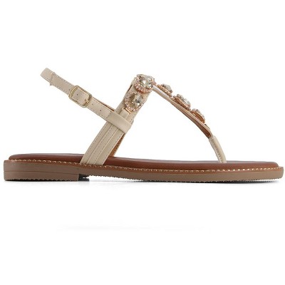 Andrea Women's Thong Sandals with Buckle Strap 61949