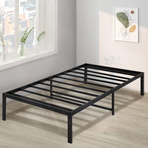 Lusimo 14 Inch Bed Frame Metal Platform Bed Easy Assembly Anti Slip Black - 1 of 4