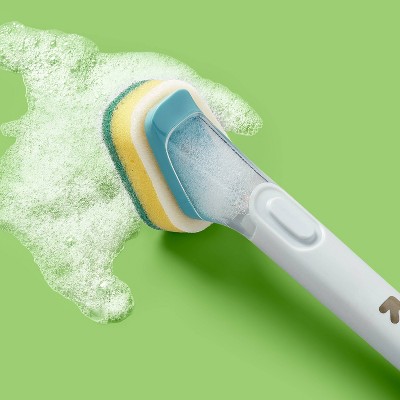 Fillable Dishwand Heavy Duty - up&up™: Non-Abrasive, Reusable, Soft Grip