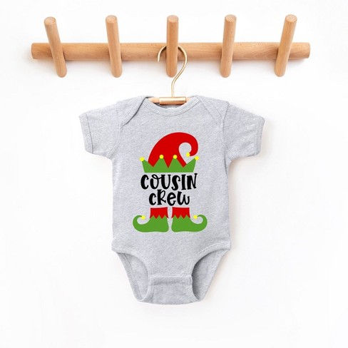 The Juniper Shop Cousin Crew Elf Baby Bodysuit - 12 Month - Heather Grey :  Target