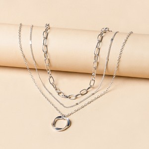 HTUTWOO Necklace for Women 18k silver Chain Necklaces Dainty Layered Necklaces,Simple Stackable Pendant Necklaces Jewelry for Women - 1 of 4