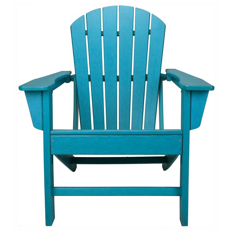 Leisure Classics UV Protected HDPE Indoor and Outdoor Adirondack Plastic Lounge Patio Porch Deck Beach Chair for Kids and Adults, Turquoise, 2 of 7
