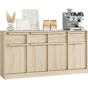 Sideboard Buffet Cabinet with 2 Drawers, 31.5" Large Coffee Cabinet with Storage, Modern Storage Buffet Table for Kitchen Dining Room - 1 of 4