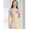 INSPIRE CHIC Women's Elegant Short Sleeve Sheer Floral Lace Shrug - 2 of 4