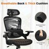 High Back Desk Chair with Adjustable Lumbar Support & Headrest,Comfortable Mesh Computer Chair with Soft Flip Up Arms, Adjustable Height and 120°Tilt - 3 of 4