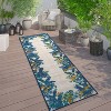 World Rug Gallery Contemporary Floral Border Indoor/Outdoor Area Rug - 2 of 4