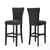 Fabric Upholstered Bar Stools,Counter Height Bar Stools Set Of 2,For Your Kitchen Island, Living Room,Home Bar,Dining Area-Cuddlewood - 4 of 4