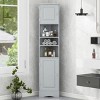 NicBex Bathroom Storage Cabinet,66.9 inch High Floor Coner Cabinet with 2 Doors and Adjustable Shelves for Bathroom - 2 of 4