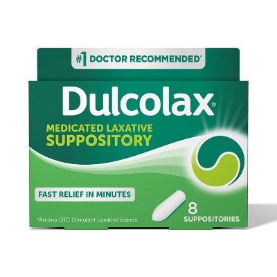 Dulcolax Gentle and Predictable Fast Relief Laxative Suppositories - 8ct