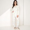 Anna-Kaci Lounge Women's Blue Fruit Print Long Sleeve Pajama Set with Elastic Cuffs and Relaxed Fit Pullover Top - 2 of 4