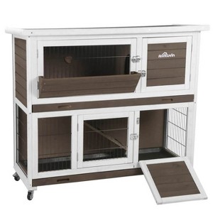 Aivituvin Bunny Cage | Outdoor Rabbit Hutch (Inner Space 7.8 ft²)-AIR06-B - 1 of 4