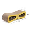 Sevobal Pet Scratcher Reversible Cat Scratcher Lounge Bed, Corrugated Cardboard with Catnip, Brown, 29.5"*8.65 "*8.25" - 4 of 4