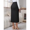 INSPIRE CHIC Womens Maternity Skirt Knitted Straight Skirts Over the Belly Stretch Solid Pregnancy Business Work - 4 of 4