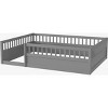 Streamdale Full Floor Bed Frame with Fence, Wood Kids Floor Beds Frame for Bedroom Playroom,Gray - 4 of 4