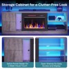 Pinmoco Electric Fireplace TV Stand with Storage Cabinet and LED Open Shelf for TVs up to 70" - 4 of 4