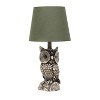19.85" Woodland Tall Contemporary Night Owl Novelty Bedside Table Desk Lamp - Simple Designs - 4 of 4