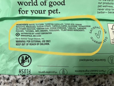 Botanical Mint Dog Grooming Wipes 60ct Kindfull Target