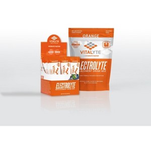 Vitalyte Electrolyte Powder Drink Mix Bundle, 1 Standup Pouch + 25 Count Packet, Orange Flavor - 1 of 1