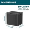 Kumasinova 31.2 Gal Outdoor Deck Box Rattan Patterned Design,Sturdy PP Resin Storage Box,All Weather Use,UV Protected&Waterproof,KD Design - 3 of 4