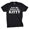 Mens Ask Me About My Kitty Funny Kitten Crazy Cat Lover Flip Up T shirt - Crazy Dog Men's T Shirt - 2 of 4