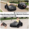 12V Ride On Car for Kids, Licensed Lamborghini Electric Vehicle, Remote Control, Bluetooth, USB, Music, Headlights, Sports Toy - 4 of 4