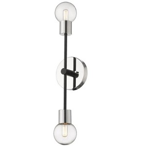 Neutra 2-Light Wall Sconce - Mid-Century Modern Glass Design for Bathroom & Bedroom - 1 of 2