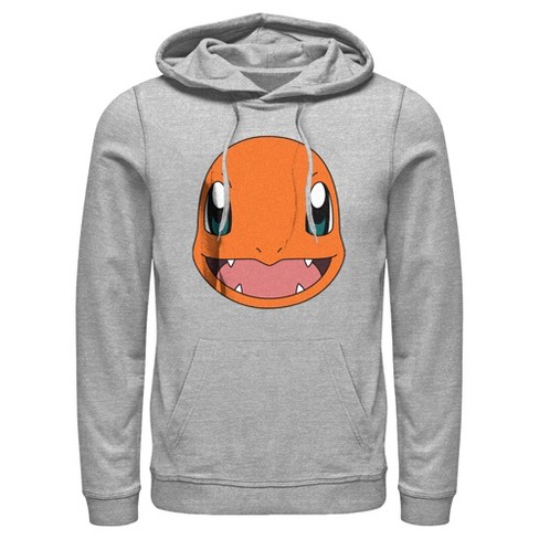 Men's Pokemon Charmander Smile Pull Over Hoodie - Athletic Heather - 2x  Large : Target