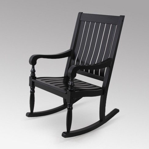 Black rocking deals chair porch