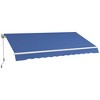 VisioGear Retractable Awning, 12'*10' Patio Awnings with Manual Crank Handle for Deck, Yard, Blue, 141.75"*118.1"*59" - 2 of 4