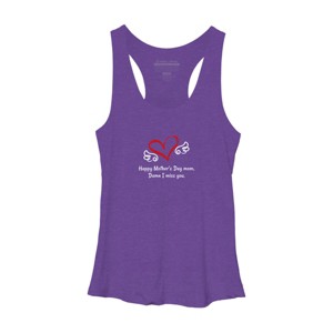 Women's Design By Humans Happy Mother's Day Miss You Mom By graceandfinn Racerback Tank Top - 1 of 2