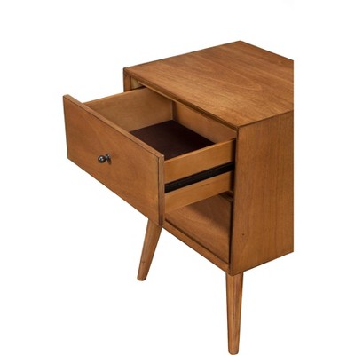 Flynn Acorn Brown Mahogany 2-Drawer Nightstand, 18"W x 15"D x 26"H