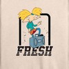 Women's - Hey Arnold! - Fresh Arnold Lightweight French Terry Wide Neck Long Sleeve Shirt - 2 of 4