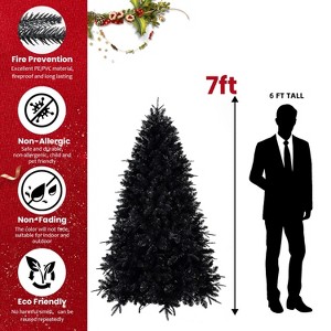 Aghana Digitals 7ft Black PE/PVC Mixed Artificial Tree - 1 of 4
