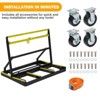 Folding Drywall Cart, Heavy Duty 2200 Lbs Panel Dolly with Extended Deck, Adjustable Casters, Sheetrock Handling Truck - 4 of 4