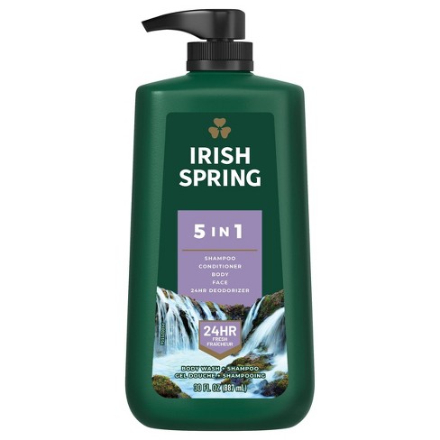 Irish Spring 5-in-1 Body Wash Pump for Men - Fresh Scent - 30 fl oz