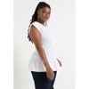 June + Vie by Roaman's Women's Plus Size Smocked Peplum Top - 4 of 4