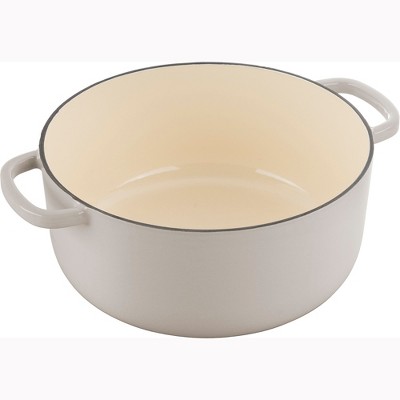Bellamonte White Enameled Cast Iron 7.5-qt Dutch Oven