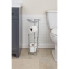 Home Mart Goods Silver Toilet Paper Holder Stand With Phone/Wipes Shelf - 20" Tall - 3 of 3