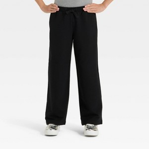 Girls' French Terry Wide Leg Pants - Cat & Jack™ - 1 of 3