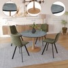 LeisureMod Bristol 36" Round Dining Table – MDF Top with Natural Wood Pedestal Base, Modern Kitchen & Dining Room Accent Table for Small Spaces - 4 of 4