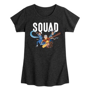 Girls' - Avatar: The Last Airbender - Trio Squad Fitted Short Sleeve Graphic T-Shirt - 1 of 4
