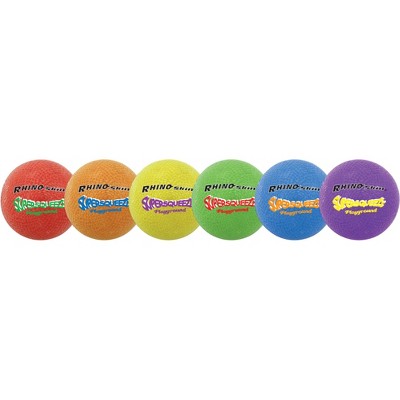 Champion Rhino Skin Super Squeeze Playground balls, set of 6 colors